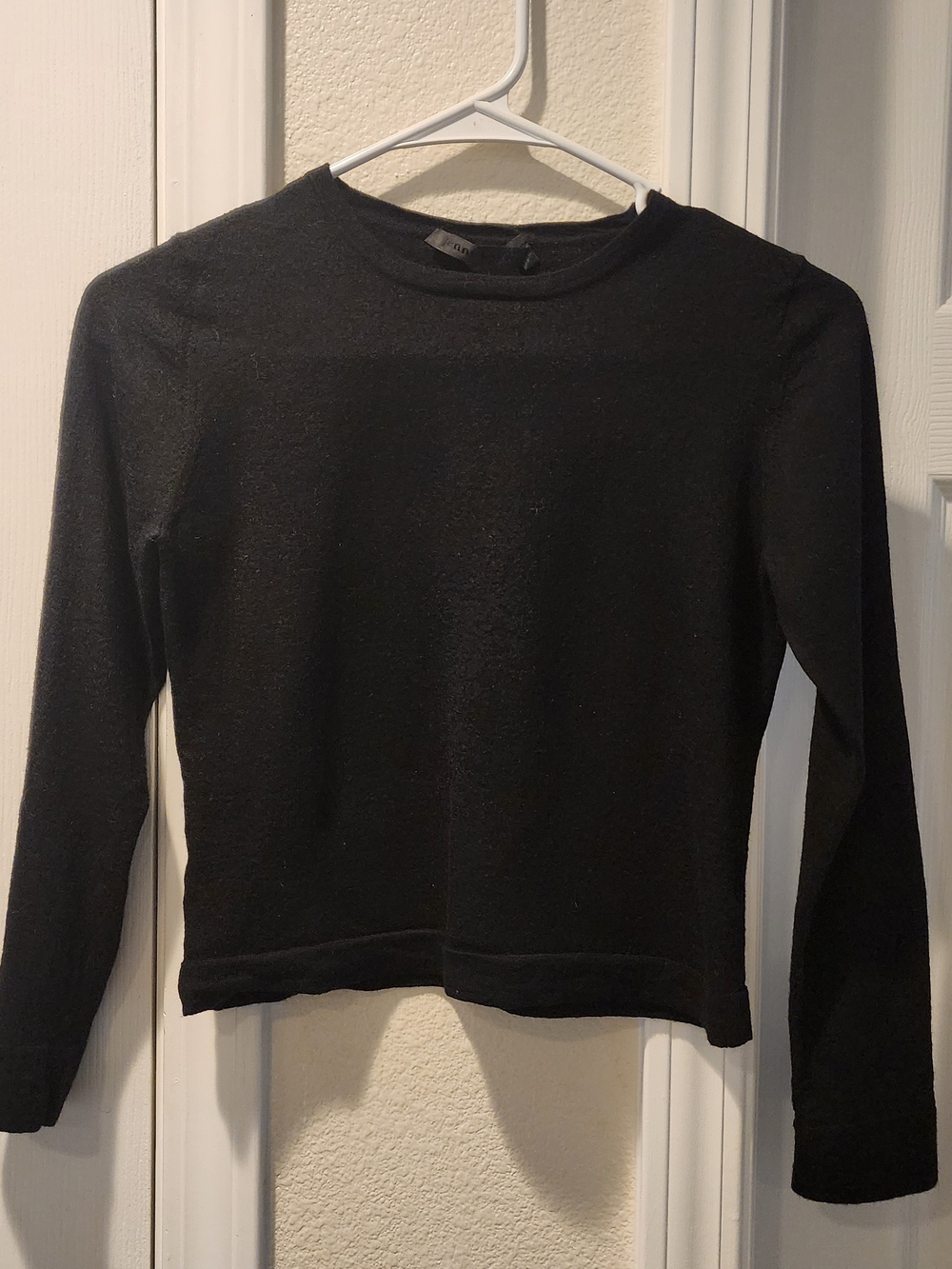 Jenni Kayne Black Long-Sleeve Crewneck Top